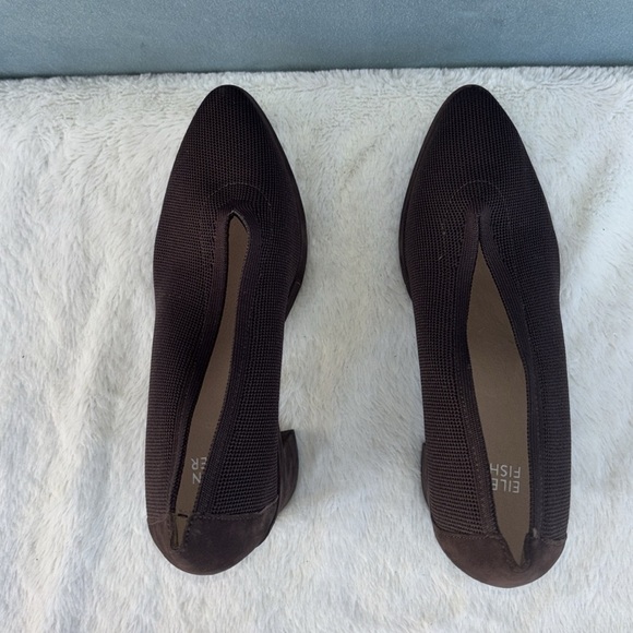 NWOT Eileen Fisher Signy Stretch Knit Block Heel Chocolate Brown Size 8.5M - Picture 5 of 8